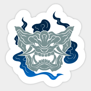 The great Oni Mask 2 - Yabisan - Vector Style Sticker